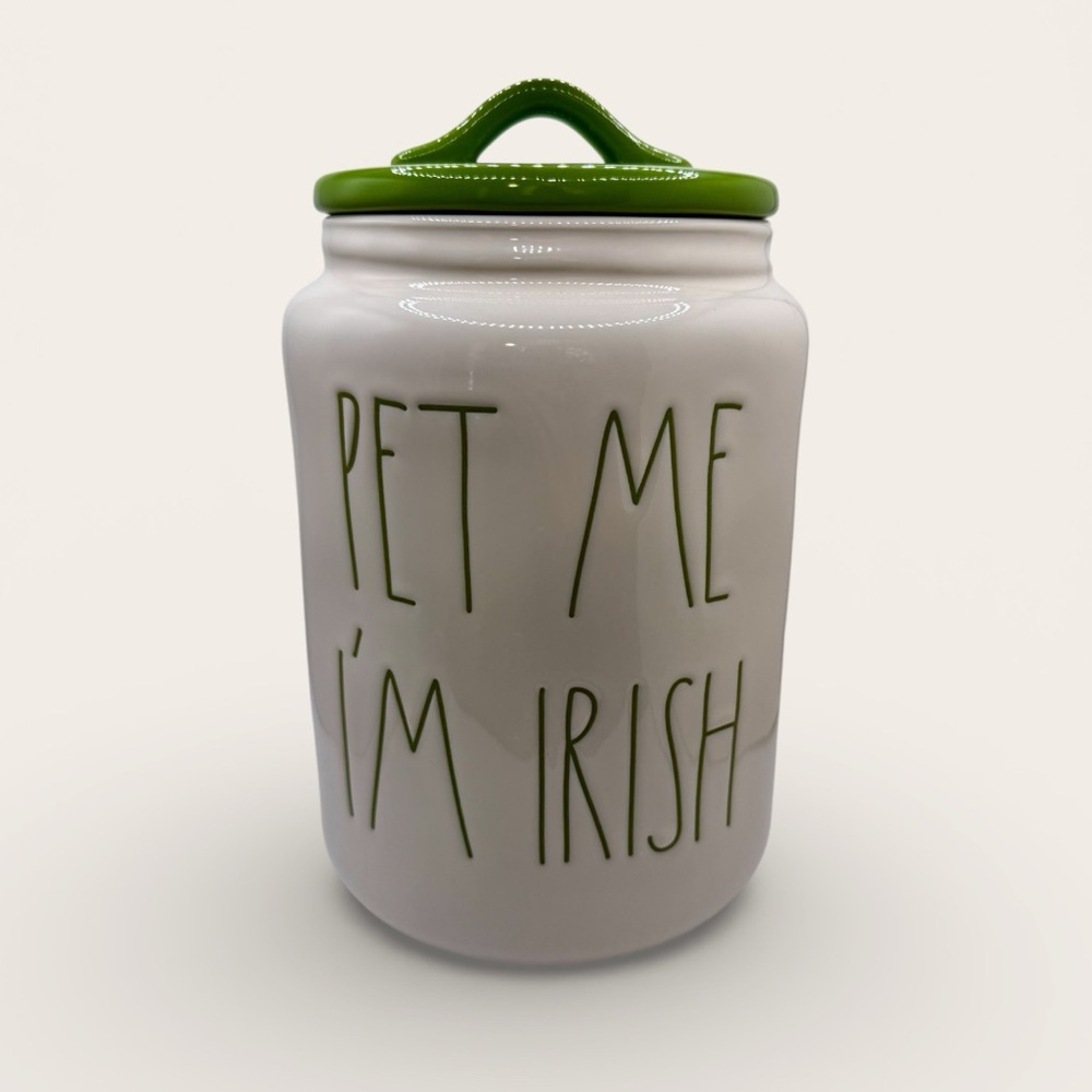 Rae Dunn Irish Dog Treat Canister 🍀